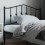 Berkfield Metal Replace Headboard Black 107 cm 1
