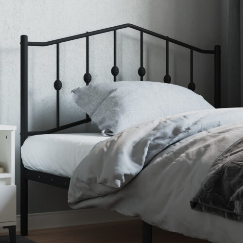 Berkfield Metal Replace Headboard Black 107 cm