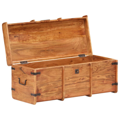 Berkfield Storage Chest 90x40x40 cm Solid Acacia Wood 1