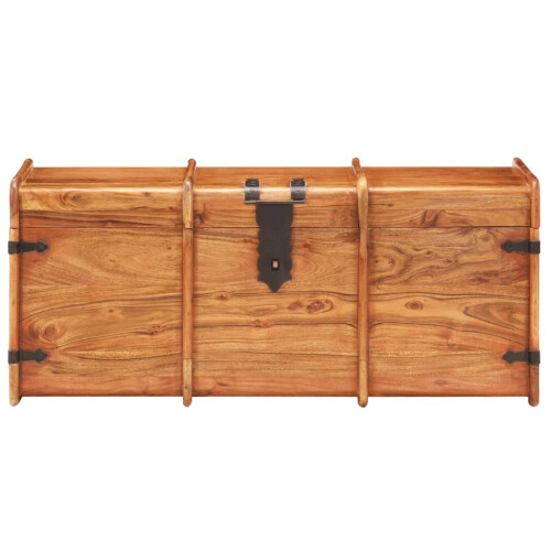 Berkfield Storage Chest 90x40x40 cm Solid Acacia Wood 2