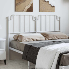 Berkfield Metal Replace Headboard White 150 cm