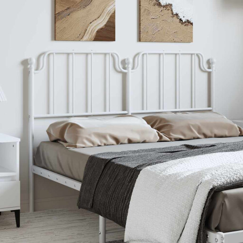 Berkfield Metal Replace Headboard White 150 cm
