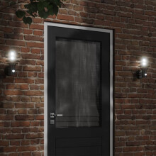 Berkfield Outdoor Wall Lights with Sensors 2pcs Black Stainless Steel
