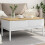 Berkfield Coffee Table FLORO White 99x55.5x45 cm Solid Pine Wood 1