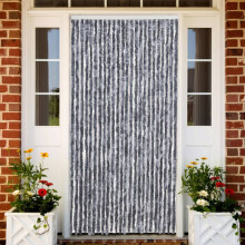 Berkfield Fly Curtain Silver 100x200 cm Chenille