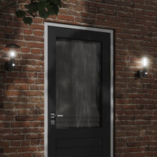 Berkfield Outdoor Wall Light with Sensor Black Stainless Steel