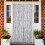 Berkfield Fly Curtain White and Grey 100x230 cm Chenille 1