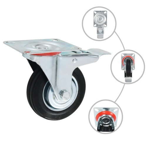 Berkfield 8 pcs Swivel Casters 100 mm 1