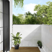 Berkfield Balcony Screen White 120x700 cm 100% Polyester Oxford