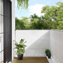 Berkfield Balcony Screen White 120x800 cm 100% Polyester Oxford