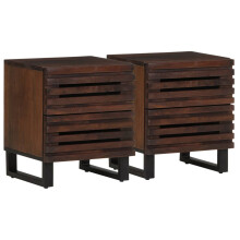 Berkfield Bedside Cabinets 2 pcs 40x34x46 cm Solid Wood Mango