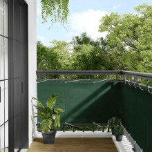 Berkfield Balcony Screen Dark Green 75x1000 cm 100% Polyester Oxford