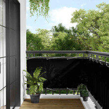Berkfield Balcony Screen Black 75x800 cm 100% Polyester Oxford