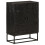 Berkfield Sideboard Black 55x30x76 cm Solid Wood Mango and Iron 1