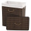 Berkfield Bamboo Laundry Bin Rectangular Dark Brown 2