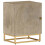 Berkfield Bedside Cabinet 40x30x50 cm Solid Wood Mango and Iron 1