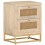 Berkfield Bedside Cabinet 40x30x50 cm Solid Wood Mango and Iron 1