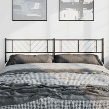 Berkfield Metal Replace Headboard Black 180 cm