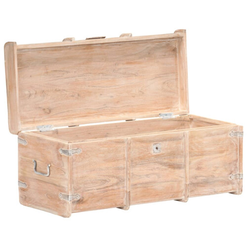 Berkfield Storage Chest 90x40x40 cm Solid Acacia Wood 1