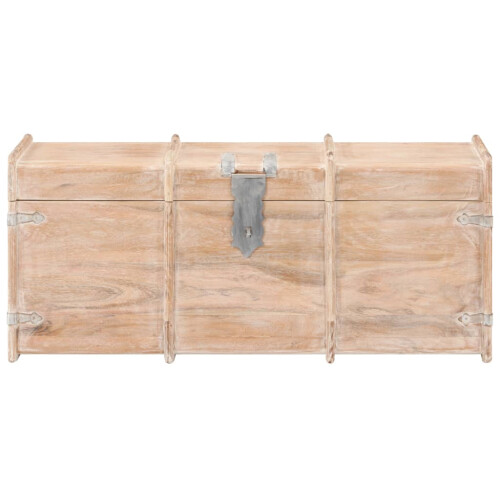 Berkfield Storage Chest 90x40x40 cm Solid Acacia Wood 2