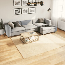 Berkfield Rug HUARTE Short Pile Soft and Washable Cream 240x240 cm