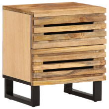 Berkfield Bedside Cabinet 40x34x46 cm Solid Wood Rough Mango