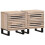 Berkfield Bedside Cabinets 2 pcs 40x34x46 cm Solid Wood Bleached Mango 1