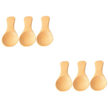 Wooden Baby Feeding Spoon Set with Ergonomic Grip, Natural Wood Toddler Soup Spoons for Kids