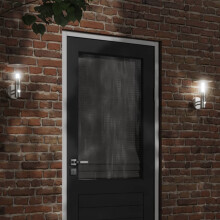 Berkfield Outdoor Wall Lights with Sensors 2pcs Silver Stainless Steel