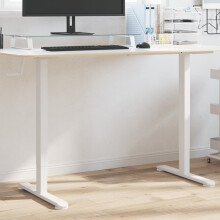 Berkfield Standing Desk Frame White (94-135)x60x(70-114) cm Steel
