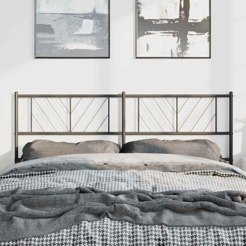 Berkfield Metal Replace Headboard Black 135 cm