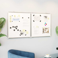 Berkfield Magnetic Whiteboard Foldable 120x60x1.7 cm Aluminium