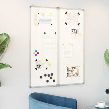 Berkfield Magnetic Whiteboard Foldable 80x100x1.7 cm Aluminium