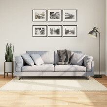 Berkfield Rug OVIEDO Short Pile Beige 120x120 cm