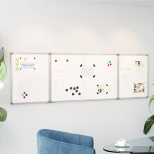 Berkfield Magnetic Whiteboard Foldable 160x50x1.7 cm Aluminium