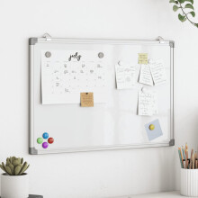 Berkfield Magnetic Whiteboard 40x30x1.7 cm Aluminium