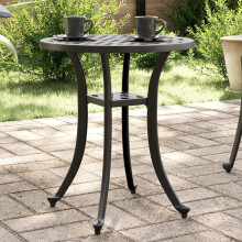 Berkfield Garden Table Black ò48x53 cm Cast Aluminium