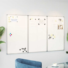 Berkfield Magnetic Whiteboard Foldable 180x80x1.7 cm Aluminium