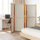 Berkfield 4-Panel Room Divider Light Grey 280x180 cm 1