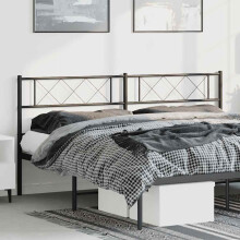 Berkfield Metal Replace Headboard Black 193 cm