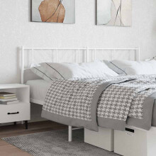 Berkfield Metal Replace Headboard White 200 cm