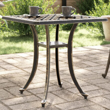 Berkfield Garden Table Bronze 53x53x53 cm Cast Aluminium