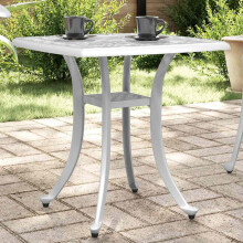 Berkfield Garden Table White 53x53x53 cm Cast Aluminium