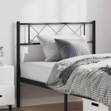 Berkfield Metal Replace Headboard Black 100 cm