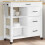 Berkfield Kitchen Trolley MONZA 84x40x88.5 cm Solid Wood Pine 1