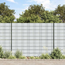 Berkfield Garden Privacy Screens 10 pcs Light Grey 252.5x19 cm PVC