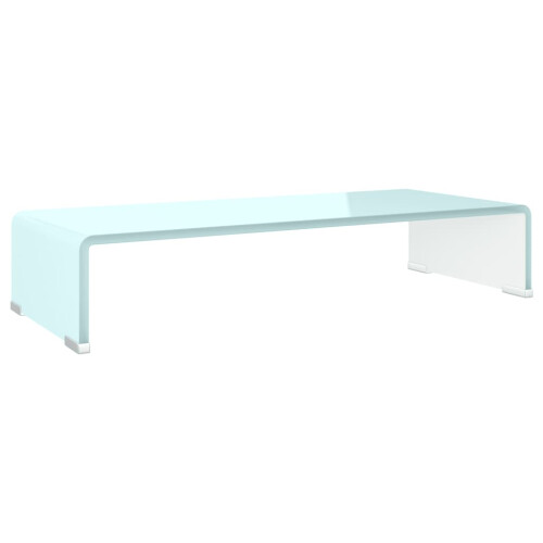 Berkfield TV Stand/Monitor Riser Glass Green 60x25x11 cm 1