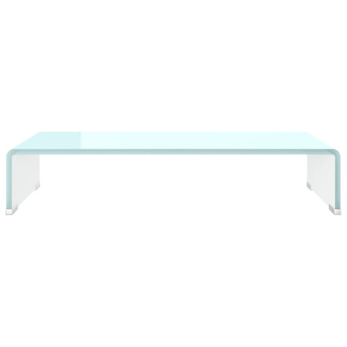 Berkfield TV Stand/Monitor Riser Glass Green 60x25x11 cm 2