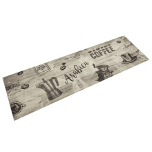Berkfield Kitchen Rug Washable Coffee Grey 45x150 cm Velvet