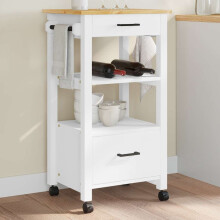 Berkfield Kitchen Trolley MONZA 48x40x88.5 cm Solid Wood Pine